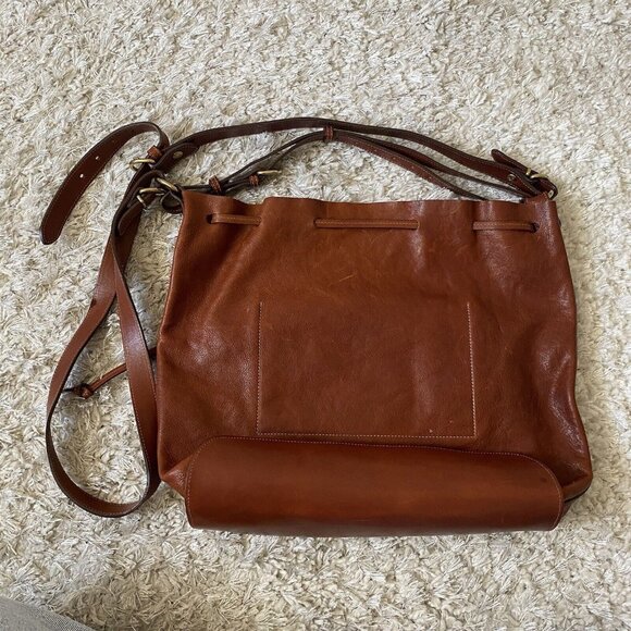 Il Bisonte shoulder bag made in Italy brown genuine leather used from Japan - Picture 6 of 16